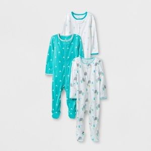 3 pk. ✨Zip Up Footie Pajamas